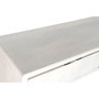DKD Home Decor Mueble TV Blanco Mango 140x40x60 cm con 2 Puertas y 1 Estante