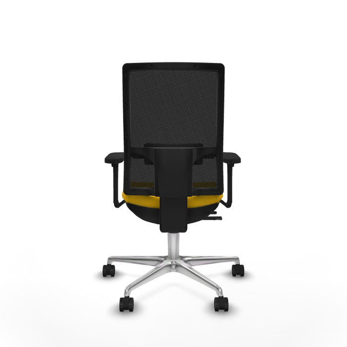 PIQUERAS Y CRESPO Silla de oficina Horna con mecanismo Sincro/Traslack, Amarillo/Negro