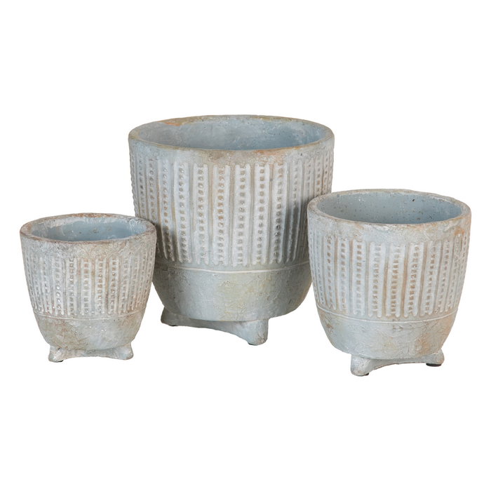 Macetero Cemento Decoración 18,50 X 18,50 X 18 cm (Set de 2) Macetero Cemento Decoración 18,50 X 18,50 X 18 cm (Set de 2)