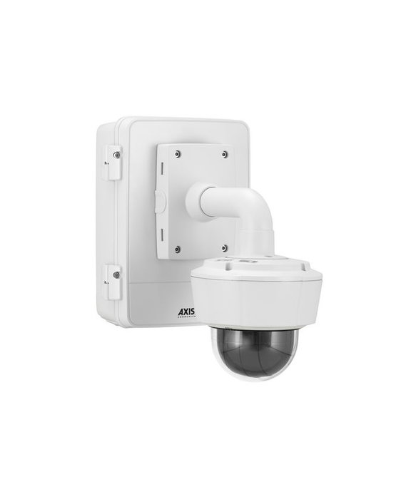 Axis Caja de conexiones para videovigilancia T98A18-VE, resistente a vandalismo, grado IP66 y NEMA 4X, con placa de montaje y riel DIN