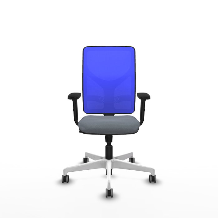 PIQUERAS Y CRESPO Silla de oficina Motilla con mecanismo Sincro, Gris y Azul
