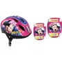 Disney Minnie Combo Casco Rodilleras y Coderas para Niña Ajustable