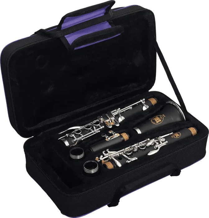 SML Clarinete Sib CL400 Boehm ABS Mecánica Alpaca Plateada 17 Llaves Con Estuche