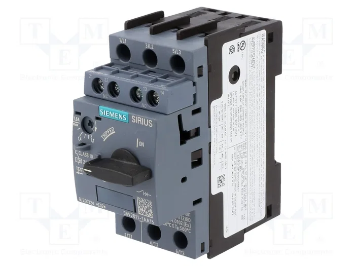 Siemens Interruptor de Motor 1-1.6A 3RV2011-1AA1 3RV20111AA15