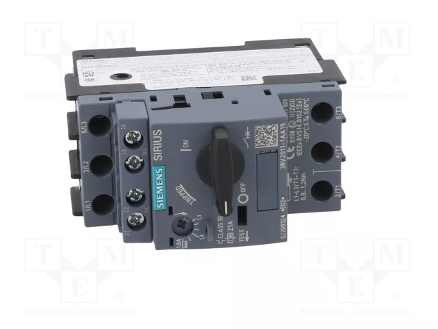 Siemens Interruptor de Motor 1-1.6A 3RV2011-1AA1 3RV20111AA15