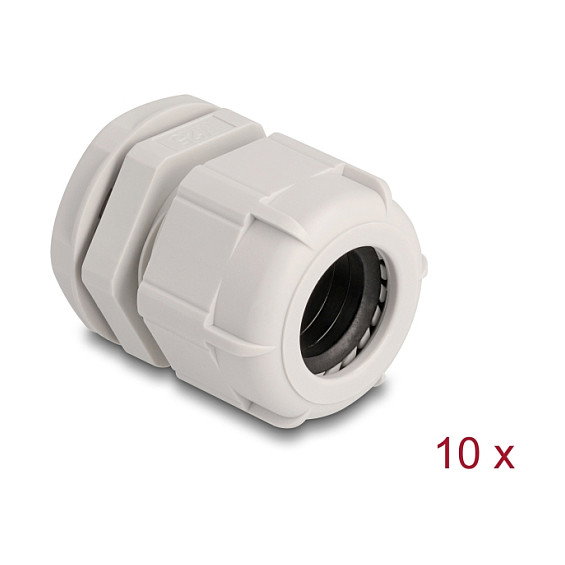 DeLOCK Prensa cables M25, 10 unidades, Gris