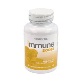 NATURES PLUS Immune Boost 60 Comp. Suplemento Vitaminas NAC Sistema Inmunitario Antioxidante Vitamina C Zinc Selenio Vitamina D