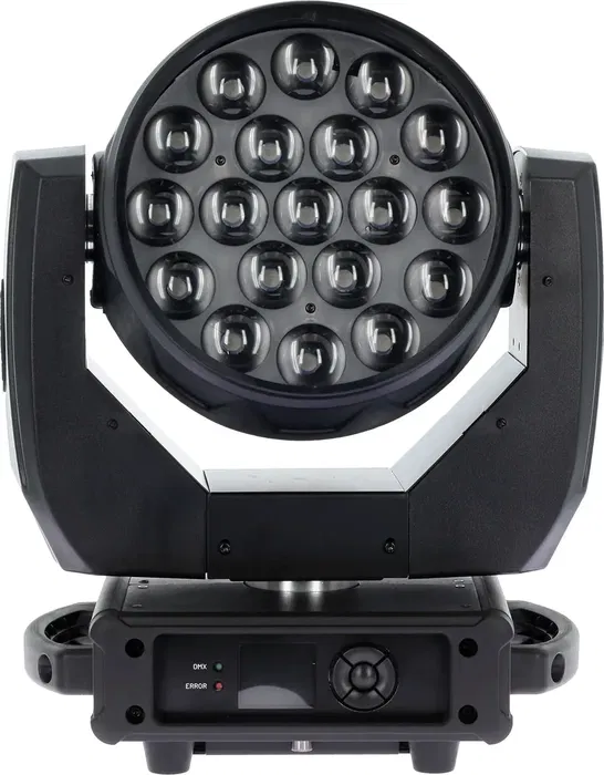 Algamlight Proyector Wash Zoom 19x15W RGBW Cabezal Móvil para Eventos y Escenarios