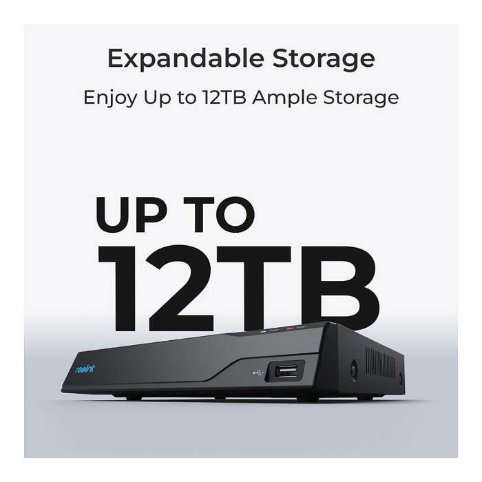 Reolink NVS8-8MD4 Sistema NVR PoE con 4 Cámaras 8MP Interior/Exterior Visión Nocturna 30m Reolink NVS8-8MD4 Sistema NVR PoE con 4 Cámaras 8MP Interior/Exterior Visión Nocturna 30m