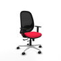 PIQUERAS Y CRESPO Silla de oficina Cilanco con mecanismo Sincro/Traslack, Rojo y Negro