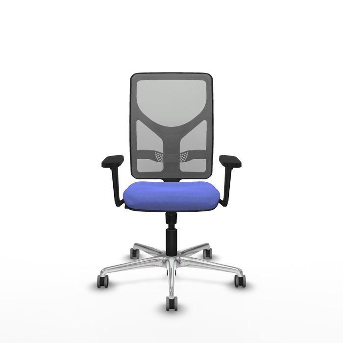 PIQUERAS Y CRESPO Silla de oficina Motilla con mecanismo Sincro, Azul claro y Gris