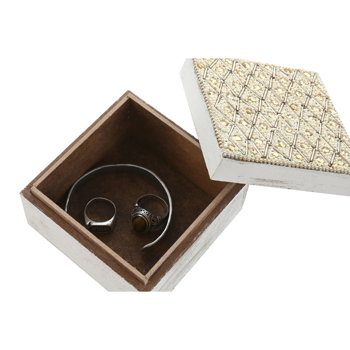 DKD Home Decor Set de 2 Joyeros de Mango y Acrílico Multicolor
