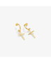 Radiant Pendientes Huggies Gold CRUCES Dorado