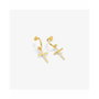 Radiant Pendientes Huggies Gold CRUCES Dorado