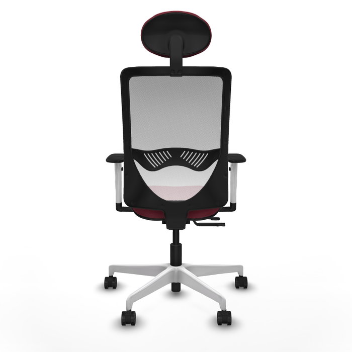 PIQUERAS Y CRESPO Silla de oficina Zulema Granate y Blanco con Mecanismo Sincro/Traslack PIQUERAS Y CRESPO Silla de oficina Zulema Granate y Blanco con Mecanismo Sincro/Traslack