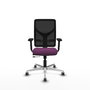 PIQUERAS Y CRESPO Silla de oficina Motilla con mecanismo Sincro/Traslack Morado y Negro