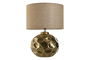 DKD Home Decor Lámpara Sobremesa Bronce y Beige 40x54x40 cm Aluminio