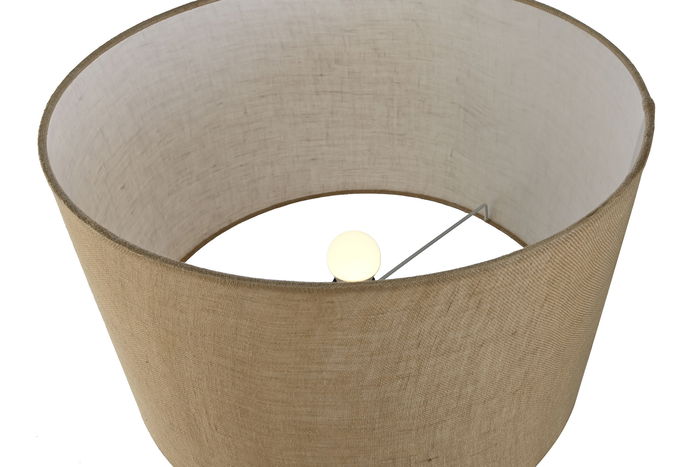 DKD Home Decor Lámpara Sobremesa Bronce y Beige 40x54x40 cm Aluminio