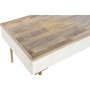 DKD Home Decor Mesa de Centro de Ondas en Madera de Mango y Metal Marrón