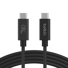 Belkin INZ004BT2MBK Cable USB USB4 Gen 2x2 2 m USB C Negro, 20 Gbit/s, 240W Power Delivery