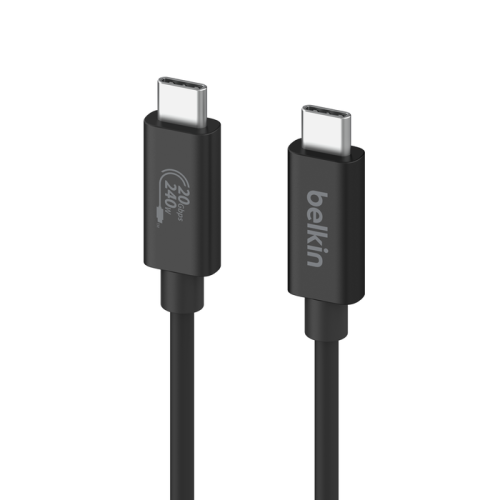 Belkin INZ004BT2MBK Cable USB USB4 Gen 2x2 2 m USB C Negro, 20 Gbit/s, 240W Power Delivery