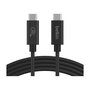 Belkin INZ004BT2MBK USB4 Cable USB-C a USB-C 240W Carga 20 Gbps Datos Thunderbolt Compatible Negro 2 Metros