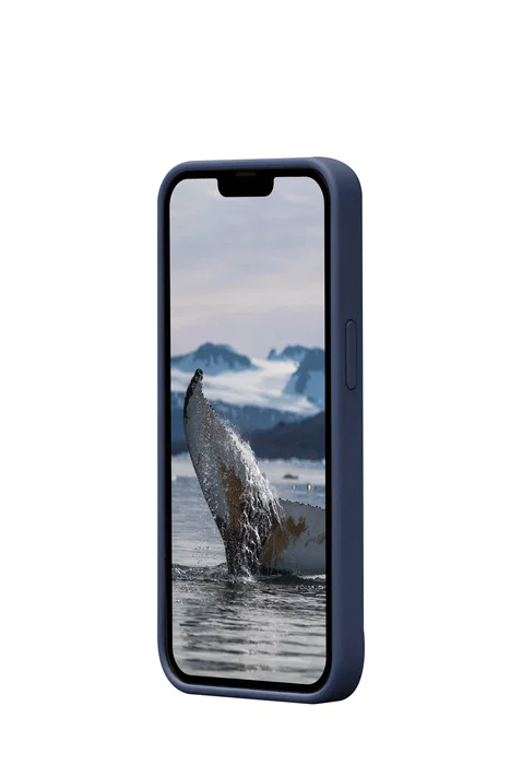 DBramante1928 Funda para iPhone 14 (6.1") de Silicona Azul - Compatible con Carga Inalámbrica, Resistente a Impactos y Rayones, Hecha de Plástico Reciclado