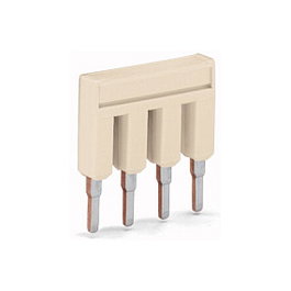 WAGO 2001-402 Peine de puentes de 2 vías, beige