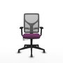 PIQUERAS Y CRESPO Silla de oficina Motilla con mecanismo Sincro/Traslack, Morado y Gris
