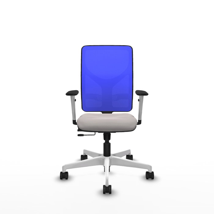 PIQUERAS Y CRESPO Silla de oficina Motilla con Mecanismo Sincro/Traslack Azul y Blanco