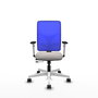 PIQUERAS Y CRESPO Silla de oficina Motilla con Mecanismo Sincro/Traslack Azul y Blanco