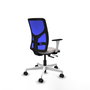 PIQUERAS Y CRESPO Silla de oficina Motilla con Mecanismo Sincro/Traslack Azul y Blanco