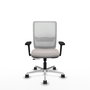 PIQUERAS Y CRESPO Silla de oficina Haches Blanca con Mecanismo Sincro/Traslack y Brazos 3D