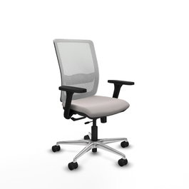 PIQUERAS Y CRESPO Silla de oficina Haches Blanca con Mecanismo Sincro/Traslack y Brazos 3D