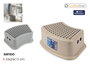 Inde Step Multiusos Confortime, Escalón o Banco, Dimensiones 33 x 24 x 13 cm (Alto x Ancho x Largo), Acero (12 Unidades)