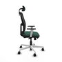 PIQUERAS Y CRESPO - Silla de oficina ajustable Alfera con brazos ByN, mecanismo Sincro/Traslack, cabecero 2D, apoyo lumbar 1D y respaldo fijo para comodidad óptima.