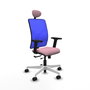 PIQUERAS Y CRESPO Silla de oficina Motilla con mecanismo Sincro/Traslack, Rosa y Azul