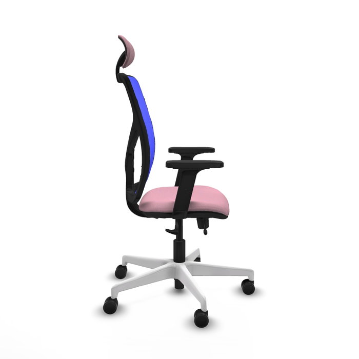 PIQUERAS Y CRESPO Silla de oficina Motilla con mecanismo Sincro/Traslack, Rosa y Azul