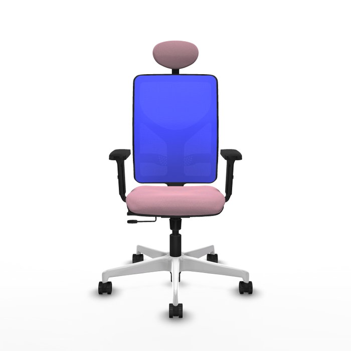 PIQUERAS Y CRESPO Silla de oficina Motilla con mecanismo Sincro/Traslack, Rosa y Azul