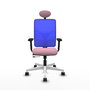 PIQUERAS Y CRESPO Silla de oficina Motilla con mecanismo Sincro/Traslack, Rosa y Azul