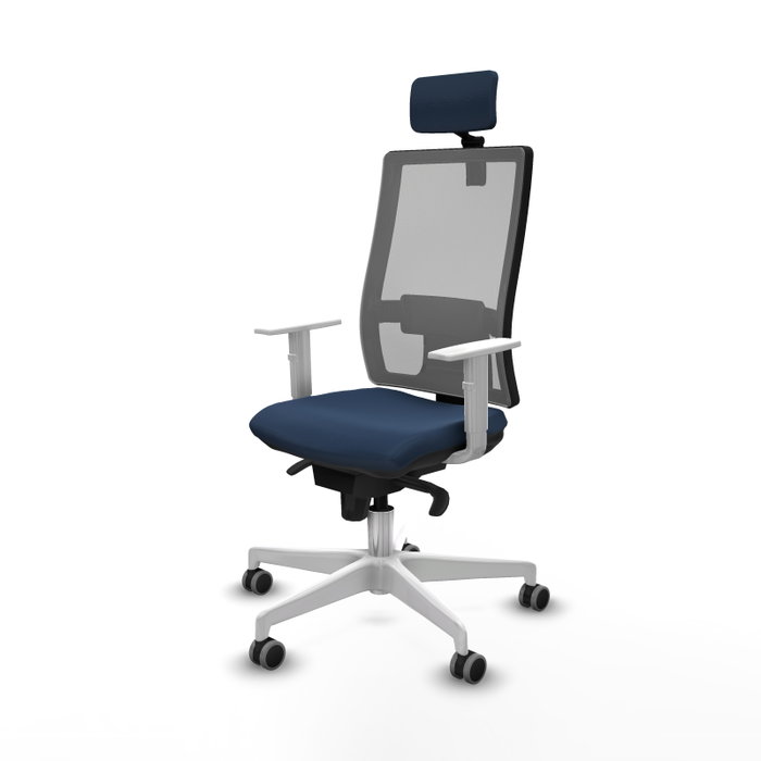 PIQUERAS Y CRESPO Silla de oficina Horna con mecanismo Sincro, Azul marino y Gris PIQUERAS Y CRESPO Silla de oficina Horna con mecanismo Sincro, Azul marino y Gris