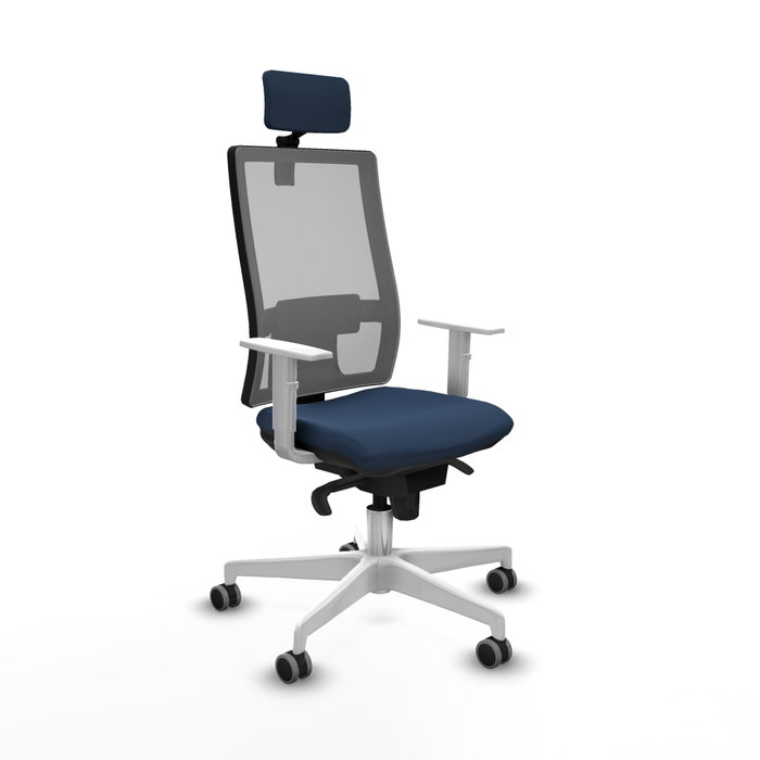 PIQUERAS Y CRESPO Silla de oficina Horna con mecanismo Sincro, Azul marino y Gris PIQUERAS Y CRESPO Silla de oficina Horna con mecanismo Sincro, Azul marino y Gris