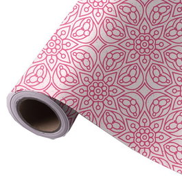 WONDER WRAPPER Papel de Regalo Bobina Caña de Azúcar Mandala Rosa 62 cm x 85 m