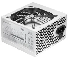 MarsGaming Fuente de Alimentación MPIII750 750W ATX 80 Plus Bronze, Ventilador 120mm AI-RPM Silencioso, Cables Planos Negros, 5 Años Garantía, Color Blanco