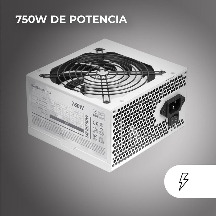 Mars Gaming MPIII750W 750W Blanca Mars Gaming MPIII750W 750W Blanca
