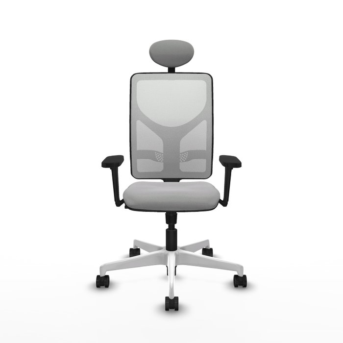 PIQUERAS Y CRESPO Silla de oficina Motilla con mecanismo Sincro, Gris claro y Blanco PIQUERAS Y CRESPO Silla de oficina Motilla con mecanismo Sincro, Gris claro y Blanco