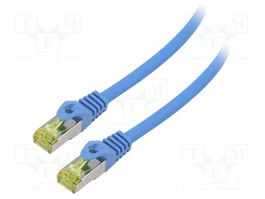 LANBERG Patch Cord Cat 6a S/FTP 0,25m Azul