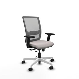 PIQUERAS Y CRESPO Silla de oficina Haches con mecanismo Sincro/Traslack Blanco y Gris