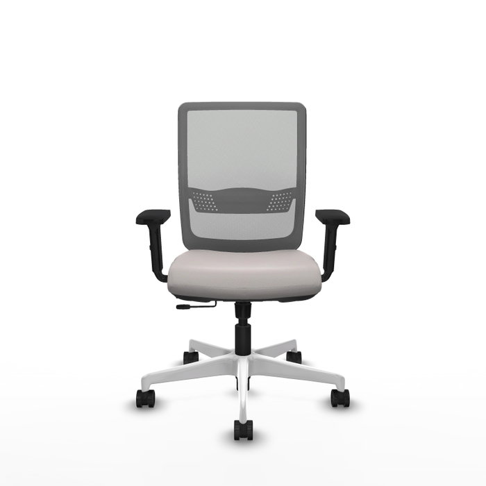 PIQUERAS Y CRESPO Silla de oficina Haches con mecanismo Sincro/Traslack Blanco y Gris