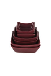 Hermia ST597006F573A0000000AALF00 Juego de Platos para Salsa de Cerámica Color Ciruela 6 Piezas